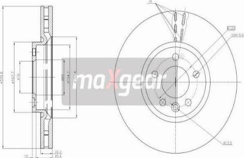 Maxgear 19-3221 - Brake Disc autospares.lv