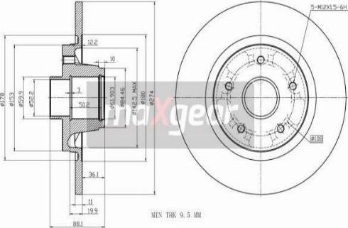 Maxgear 19-3228 - Brake Disc autospares.lv