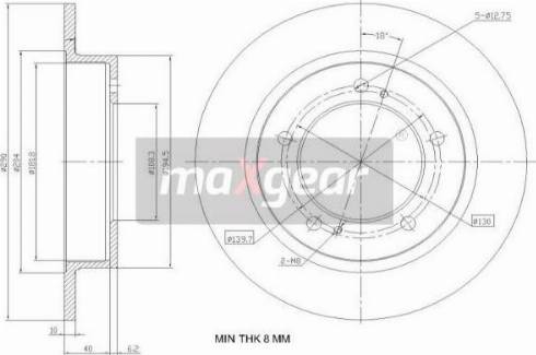 Maxgear 19-3227 - Brake Disc autospares.lv