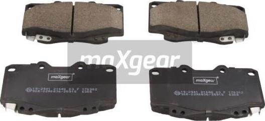 Maxgear 19-2941 - Brake Pad Set, disc brake autospares.lv