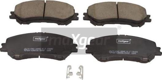 Maxgear 19-2943 - Brake Pad Set, disc brake autospares.lv