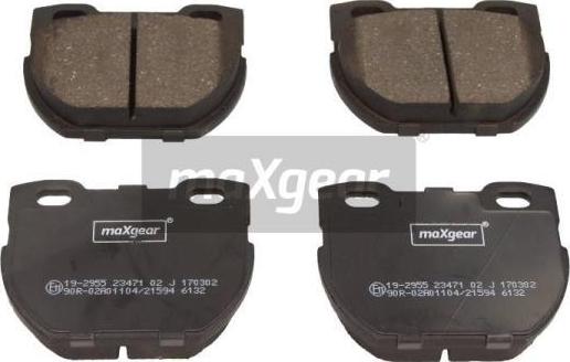 Maxgear 19-2955 - Brake Pad Set, disc brake autospares.lv