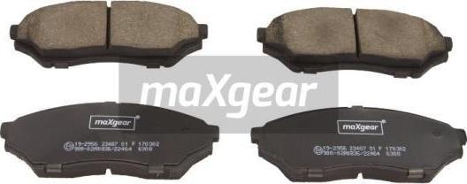 Maxgear 19-2956 - Brake Pad Set, disc brake autospares.lv