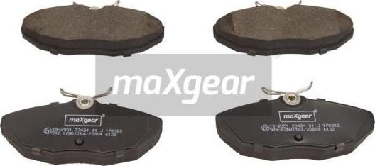 Maxgear 19-2951 - Brake Pad Set, disc brake autospares.lv