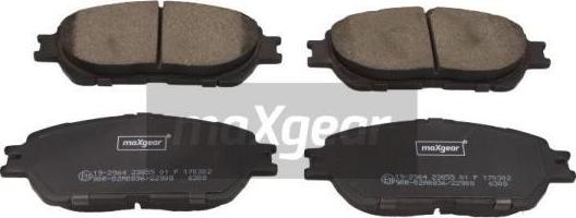 Maxgear 19-2964 - Brake Pad Set, disc brake autospares.lv