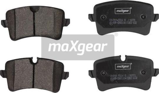 Maxgear 19-2919 - Brake Pad Set, disc brake autospares.lv