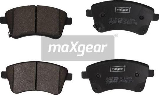 Maxgear 19-2915 - Brake Pad Set, disc brake autospares.lv