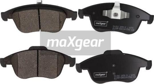 Maxgear 19-2911 - Brake Pad Set, disc brake autospares.lv