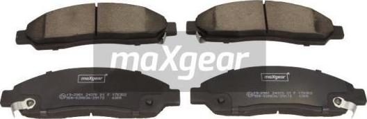 Maxgear 19-2981 - Brake Pad Set, disc brake autospares.lv