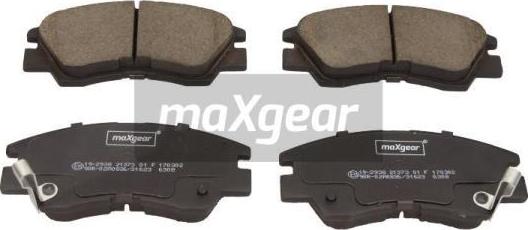 Maxgear 19-2938 - Brake Pad Set, disc brake autospares.lv