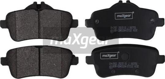 Maxgear 19-2921 - Brake Pad Set, disc brake autospares.lv