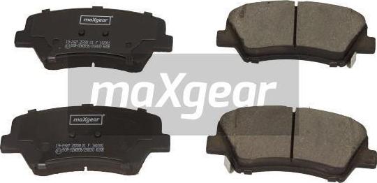 Maxgear 19-2927 - Brake Pad Set, disc brake autospares.lv