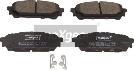 Maxgear 19-2979 - Brake Pad Set, disc brake autospares.lv
