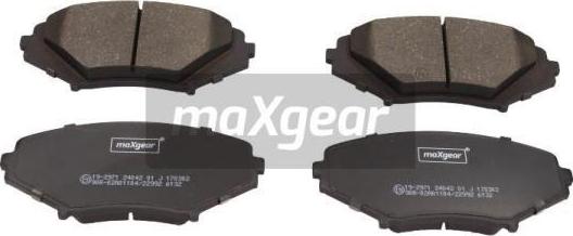 Maxgear 19-2971 - Brake Pad Set, disc brake autospares.lv