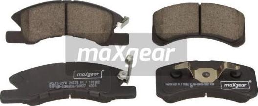 Maxgear 19-2978 - Brake Pad Set, disc brake autospares.lv