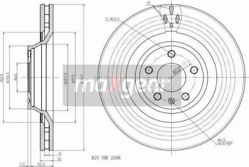 Maxgear 19-2492 - Brake Disc autospares.lv