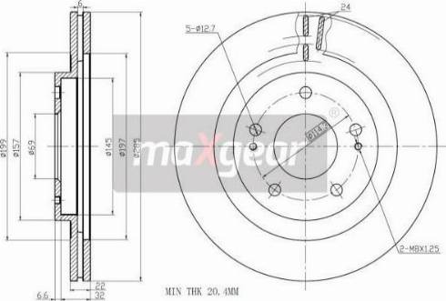 Maxgear 19-2445 - Brake Disc autospares.lv