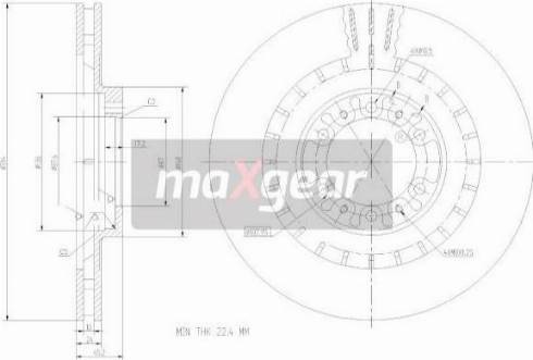 Maxgear 19-2446 - Brake Disc autospares.lv