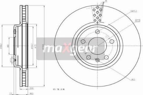 Maxgear 19-2447 - Brake Disc autospares.lv