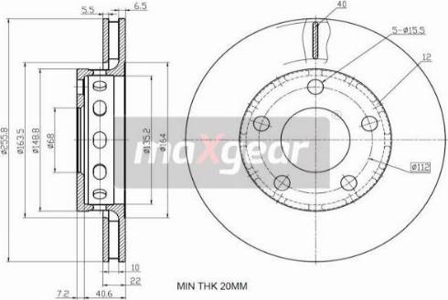 Maxgear 19-2450 - Brake Disc autospares.lv