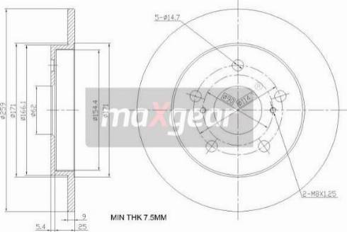 Maxgear 19-2467 - Brake Disc autospares.lv