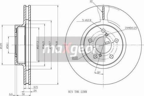 Maxgear 19-2505MAX - Brake Disc autospares.lv