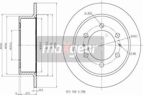 Maxgear 19-2526 - Brake Disc autospares.lv