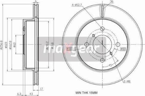 Maxgear 19-2528 - Brake Disc autospares.lv