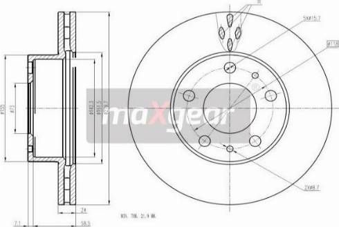 Maxgear 19-2001MAX - Brake Disc autospares.lv