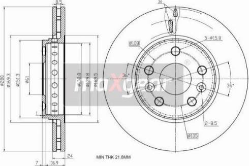 Maxgear 19-2002MAX - Brake Disc autospares.lv