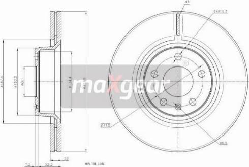 Maxgear 19-2021MAX - Brake Disc autospares.lv