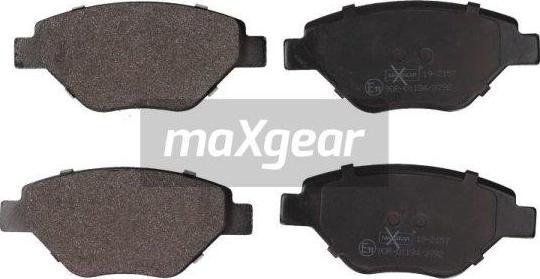 Maxgear 19-2157 - Brake Pad Set, disc brake autospares.lv