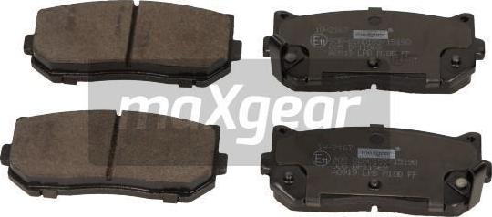 Maxgear 19-2167 - Brake Pad Set, disc brake autospares.lv