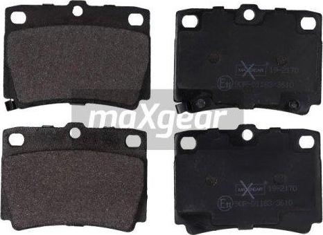 Maxgear 19-2170 - Brake Pad Set, disc brake autospares.lv