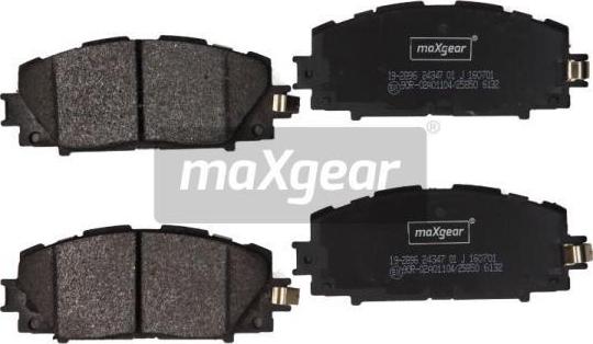 Maxgear 19-2896 - Brake Pad Set, disc brake autospares.lv