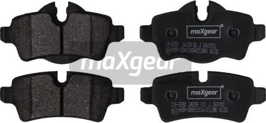 Maxgear 19-2891 - Brake Pad Set, disc brake autospares.lv