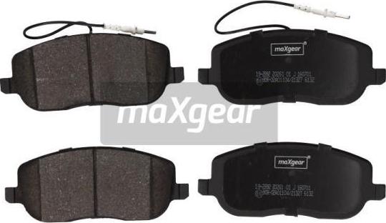 Maxgear 19-2892 - Brake Pad Set, disc brake autospares.lv