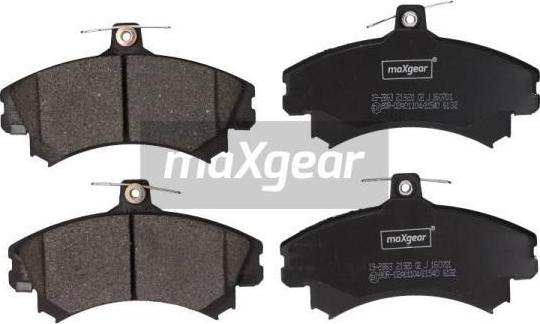 Maxgear 19-2863 - Brake Pad Set, disc brake autospares.lv