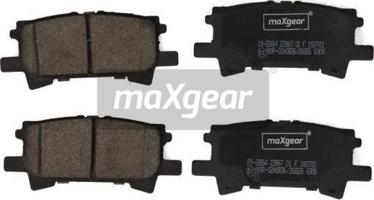 Maxgear 19-2884 - Brake Pad Set, disc brake autospares.lv