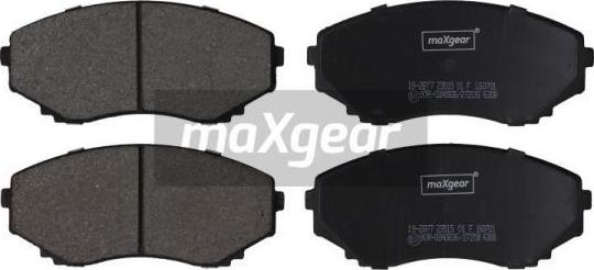 Maxgear 19-2877 - Brake Pad Set, disc brake autospares.lv