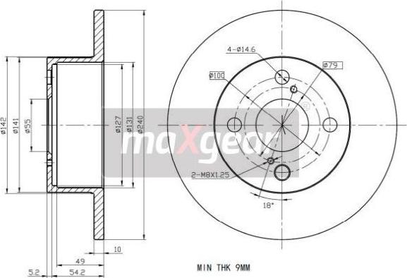 Maxgear 19-2344 - Brake Disc autospares.lv