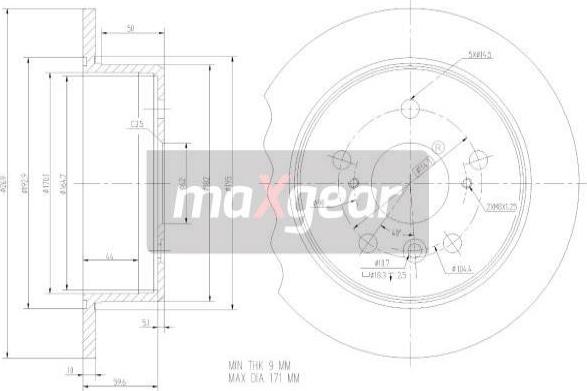 Maxgear 19-2347 - Brake Disc autospares.lv