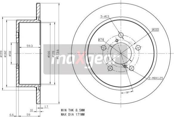 Maxgear 19-2356 - Brake Disc autospares.lv