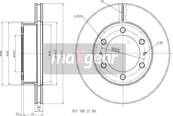 Maxgear 19-2350 - Brake Disc autospares.lv