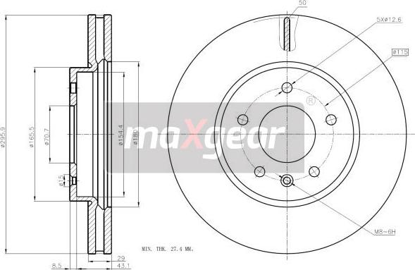 Maxgear 19-2369MAX - Brake Disc autospares.lv