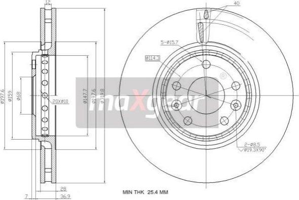 Maxgear 19-2363 - Brake Disc autospares.lv