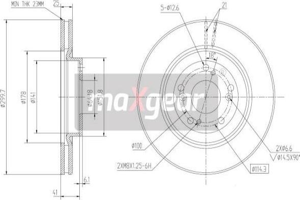 Maxgear 19-2301 - Brake Disc autospares.lv