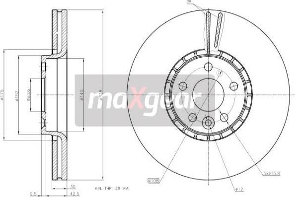 Maxgear 19-2336 - Brake Disc autospares.lv