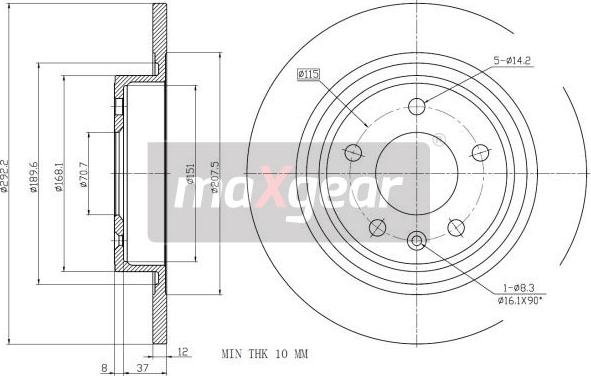 Maxgear 19-2331MAX - Brake Disc autospares.lv