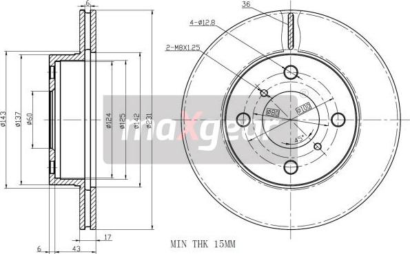 Maxgear 19-2327 - Brake Disc autospares.lv